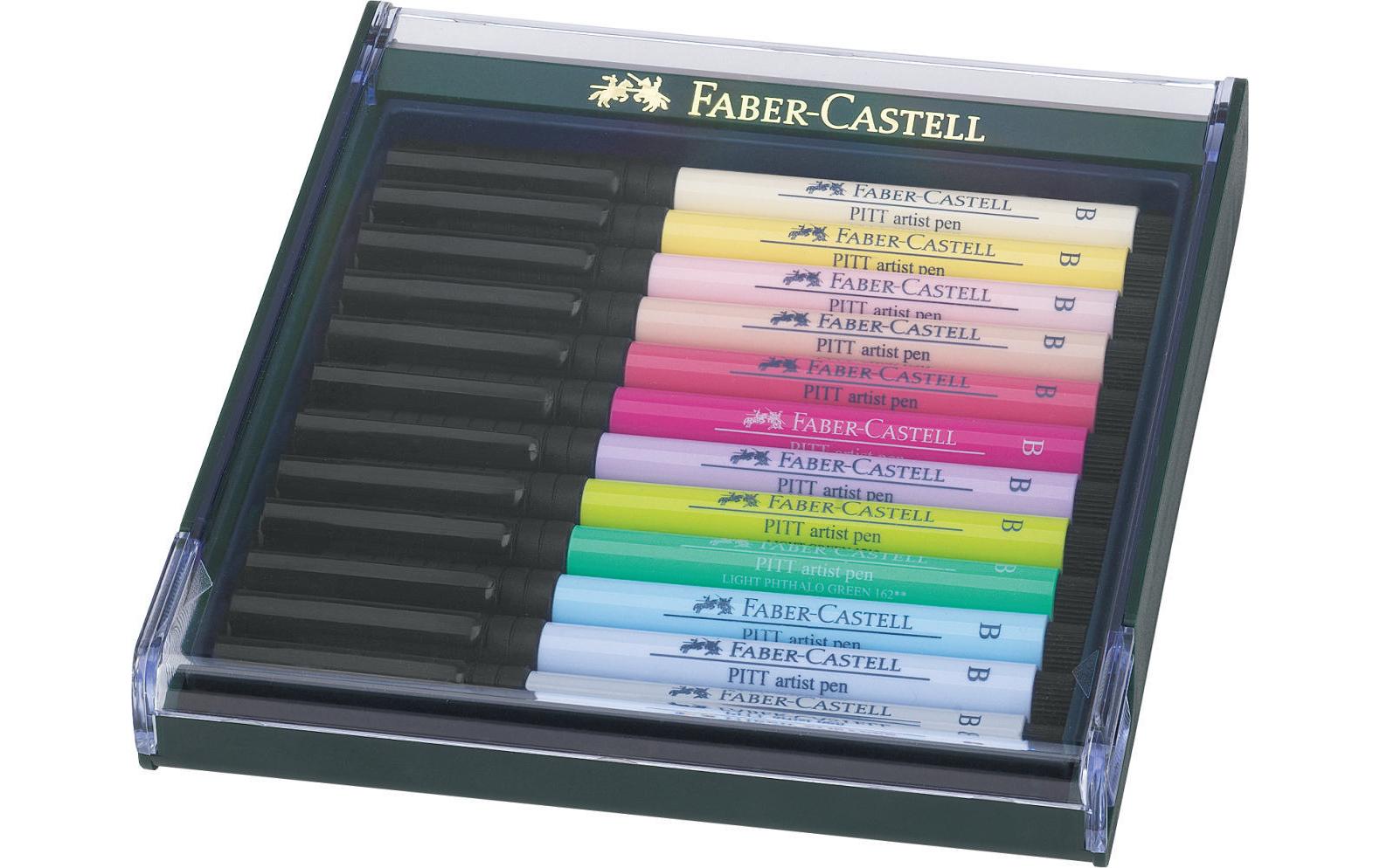 Tuschestift Pitt Artist Pen 12er Etui PastellTuschestift-Set