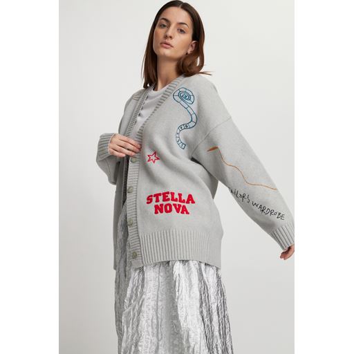 Stella Nova The Tailors Cardigan, Light Grey, M