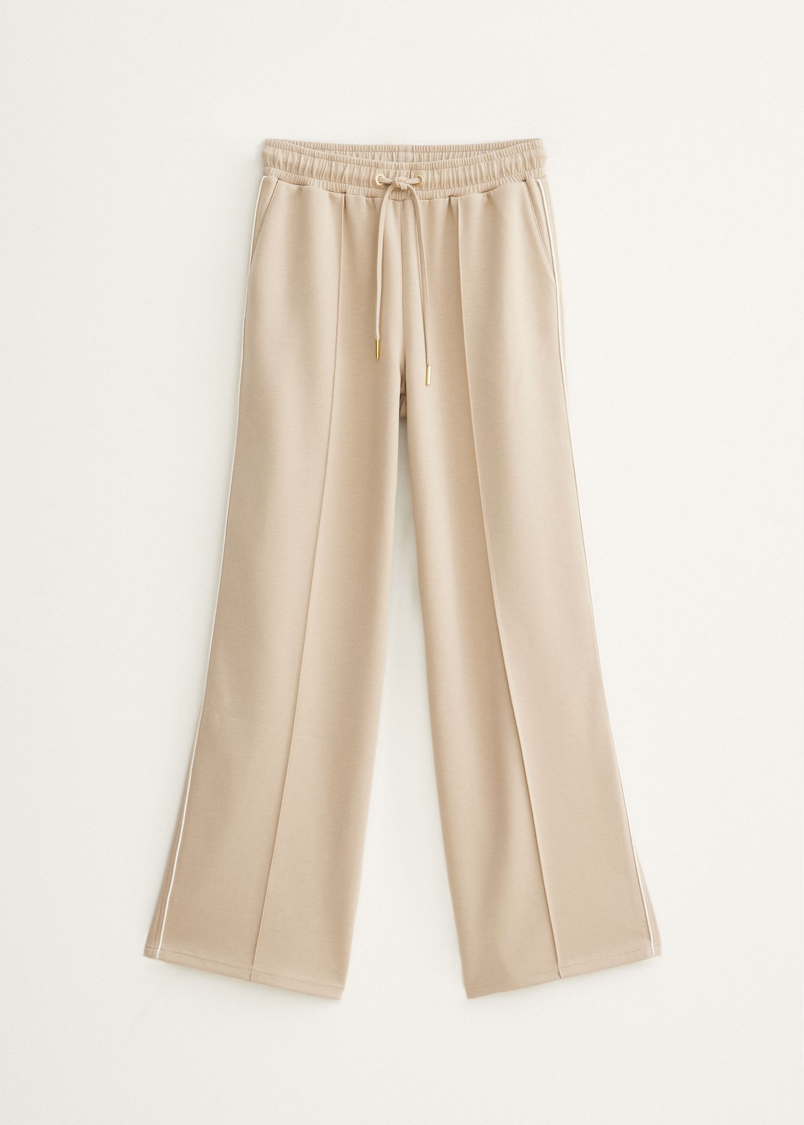 Wijde broek met bies