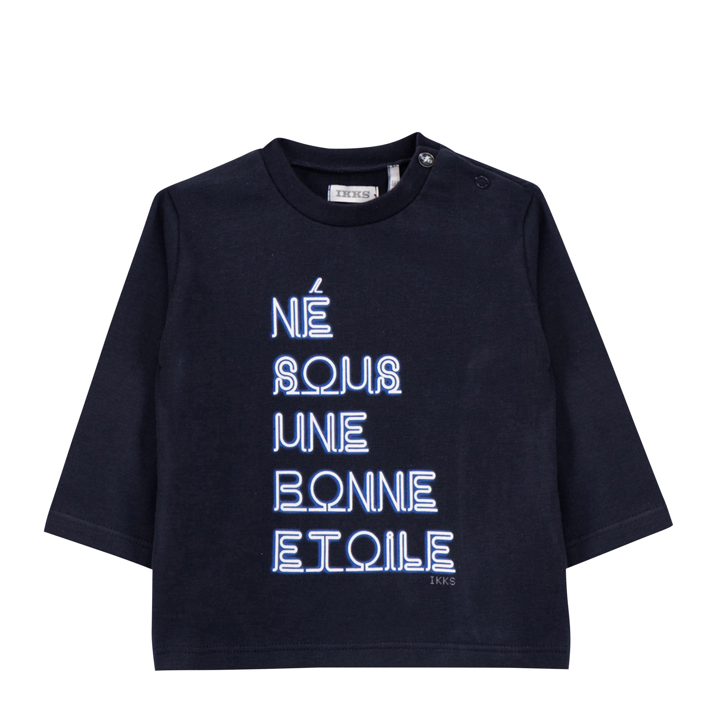 Tee-shirt manches longues en coton | Bleu