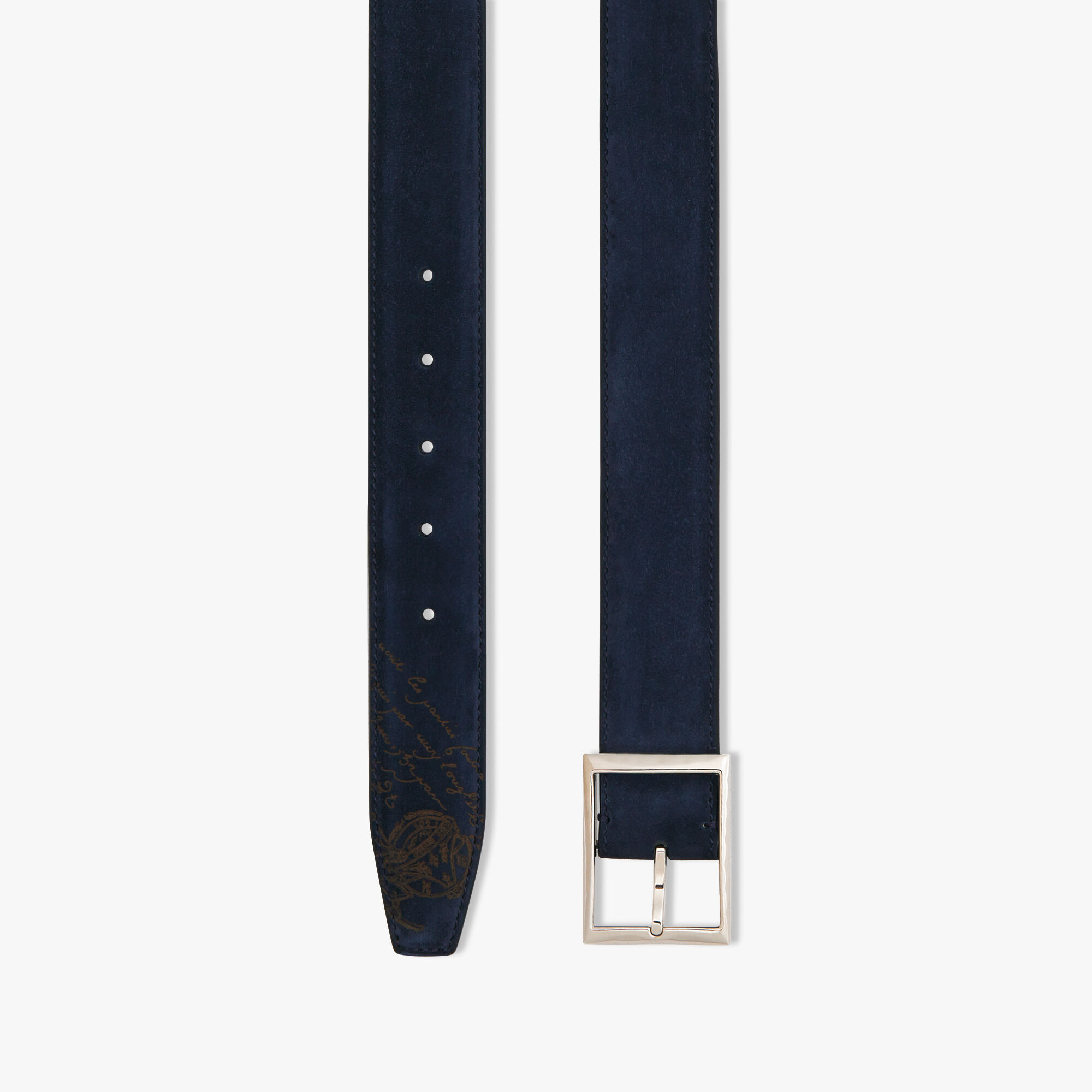 Ceinture Classic 35 mm En Cuir Camoscio Scritto