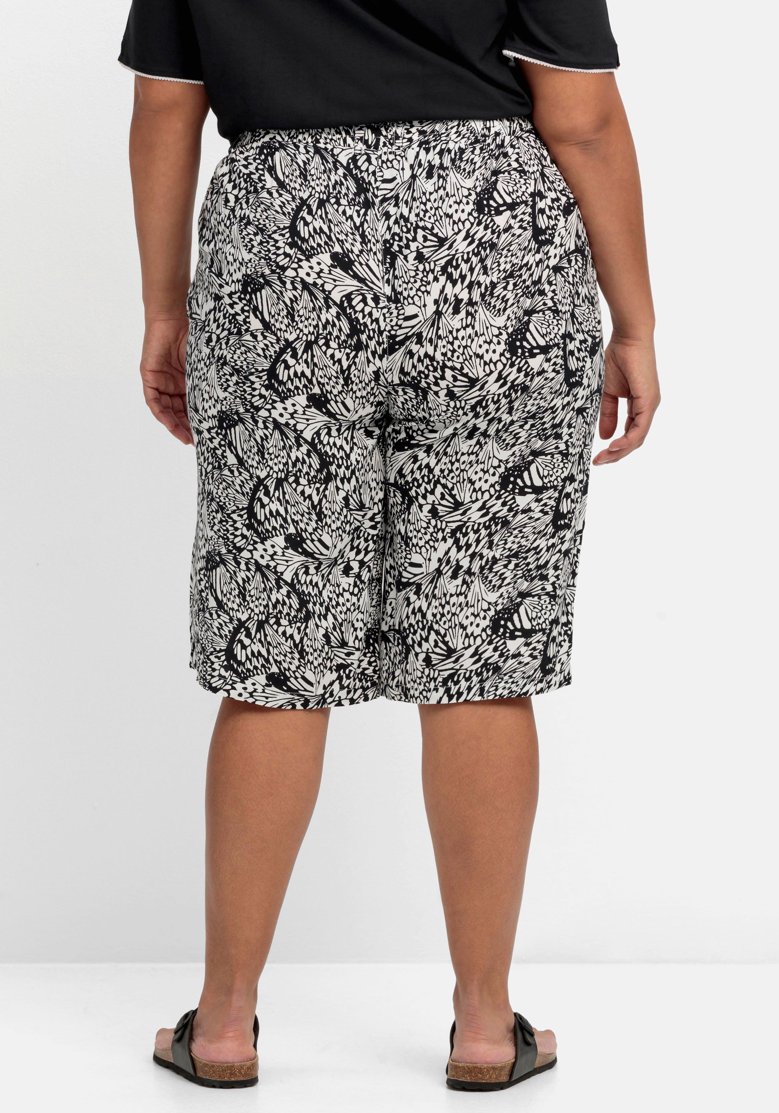 Weite Bermudas mit Gummibund