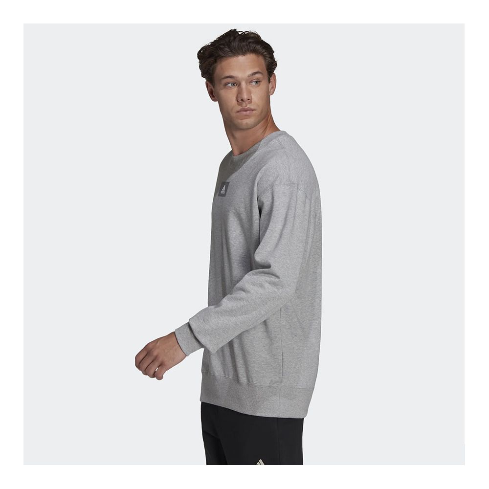 Adidas Performance ESSENTIALS FEELVIVID DROP SHOULDER - Sweat Homme mgreyh