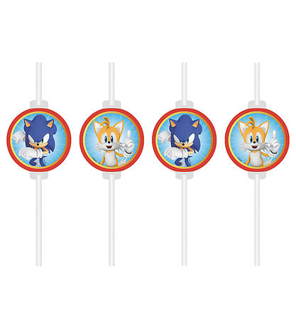 Decorata Party Strohhalme - 4er-Pack - Sonic Speed