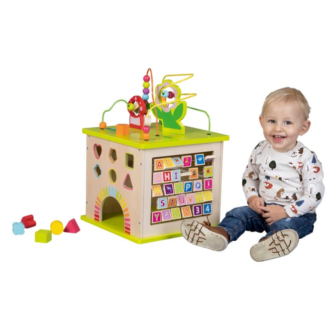 Besttoy - Activity-Würfel - aus Holz - ca. 35 x 35 x 54 cm