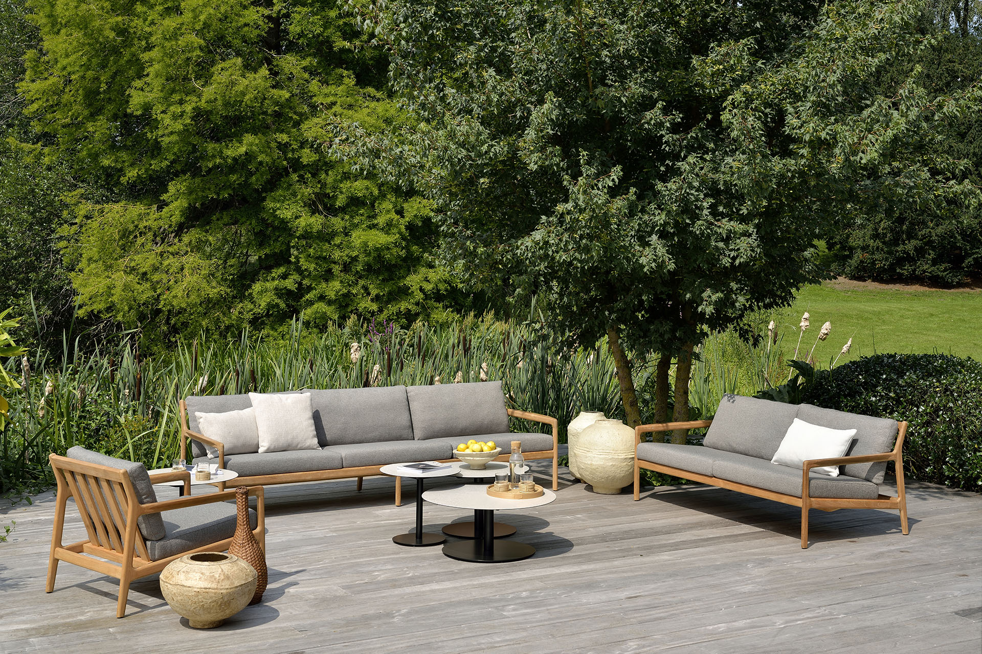 Teak Jack sofa 180 - outdoor - naturel