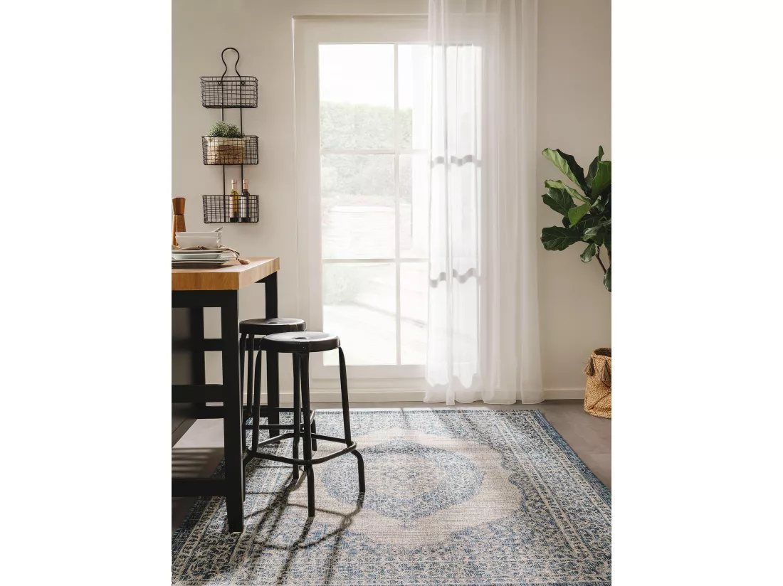 Tapis d'extérieur & intérieur Cleo Bleu 140x200 cm