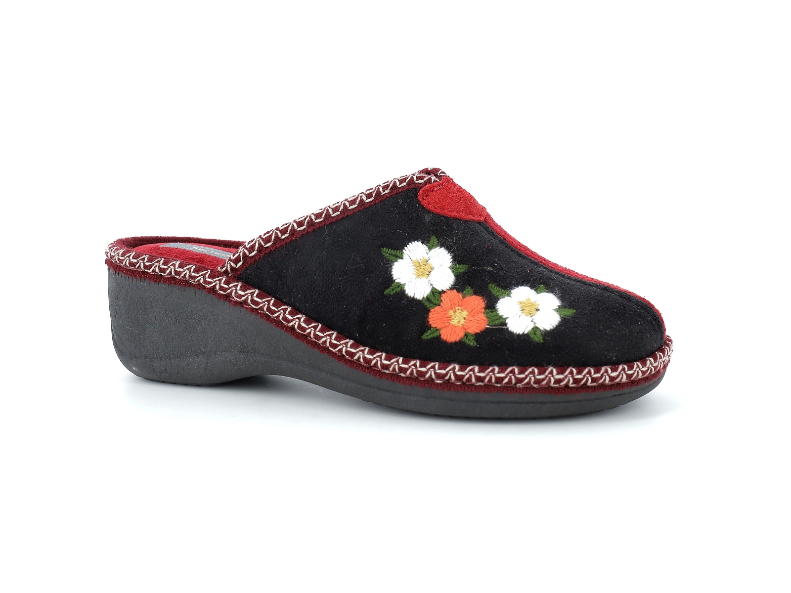 S brand-ASHLEY 3 Textile Noir Bordeaux