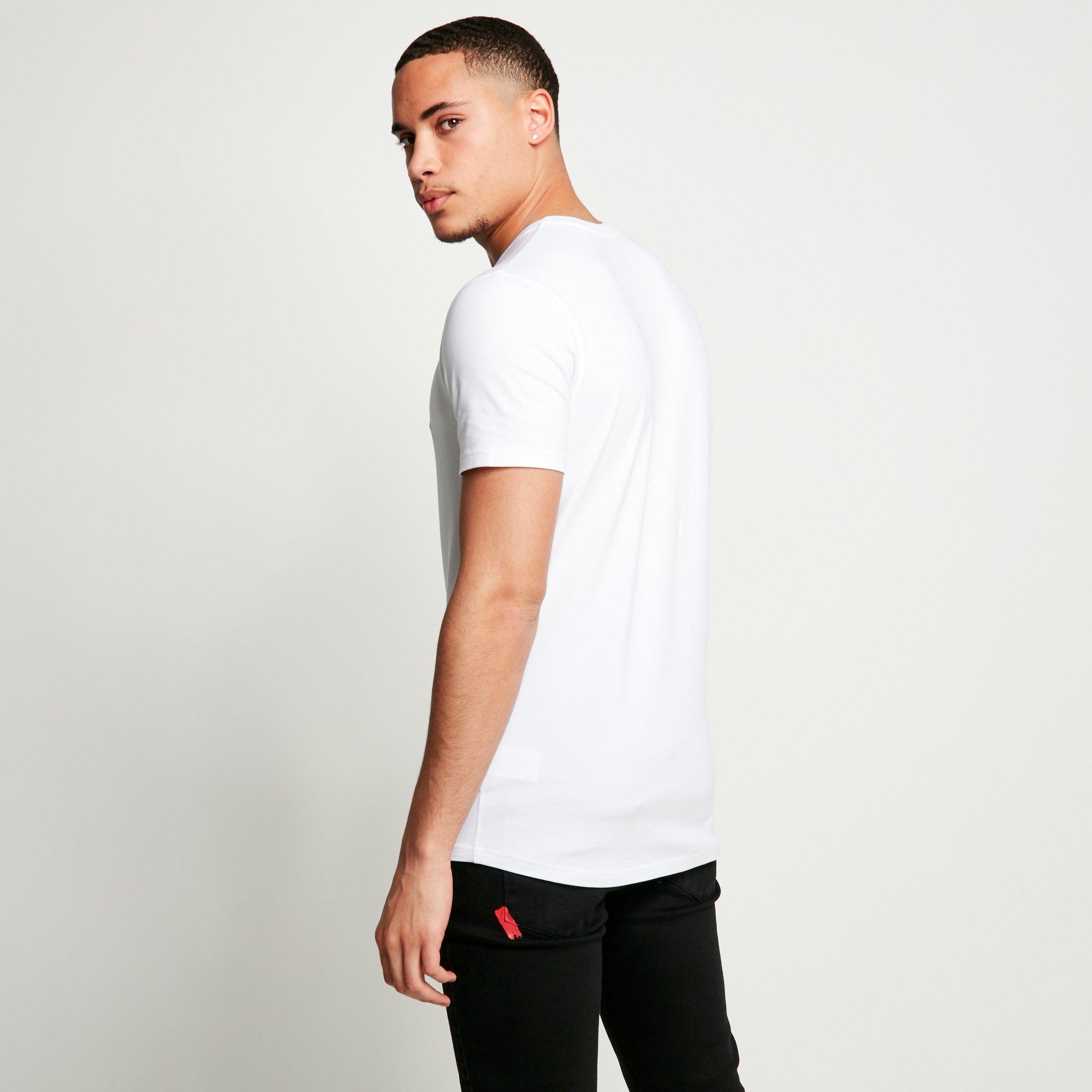 11 Degrees 11D 3 Pack Essential Muscle Fit Short Sleeve T Shirts