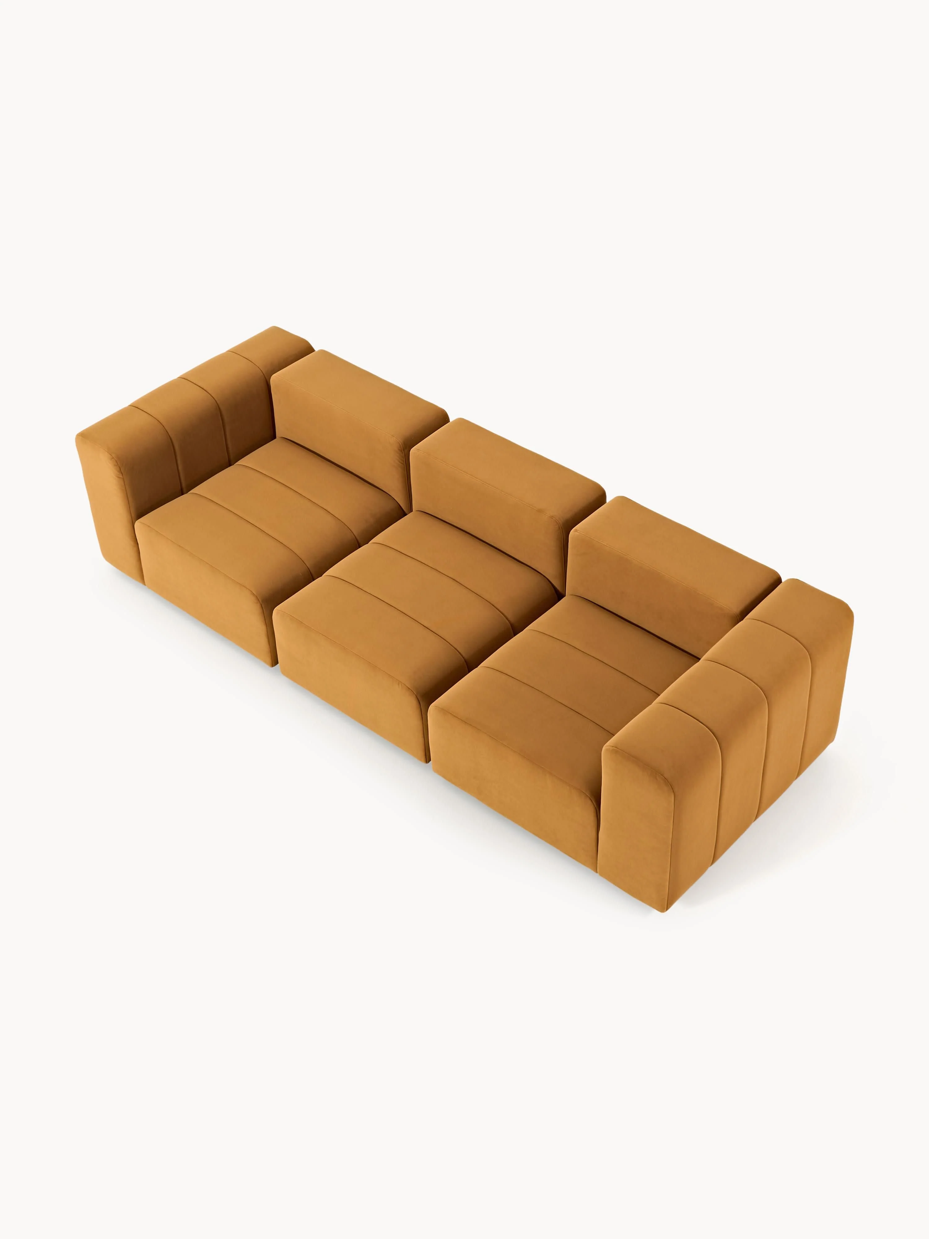 Fluwelen modulaire bank Lena (4-zits)