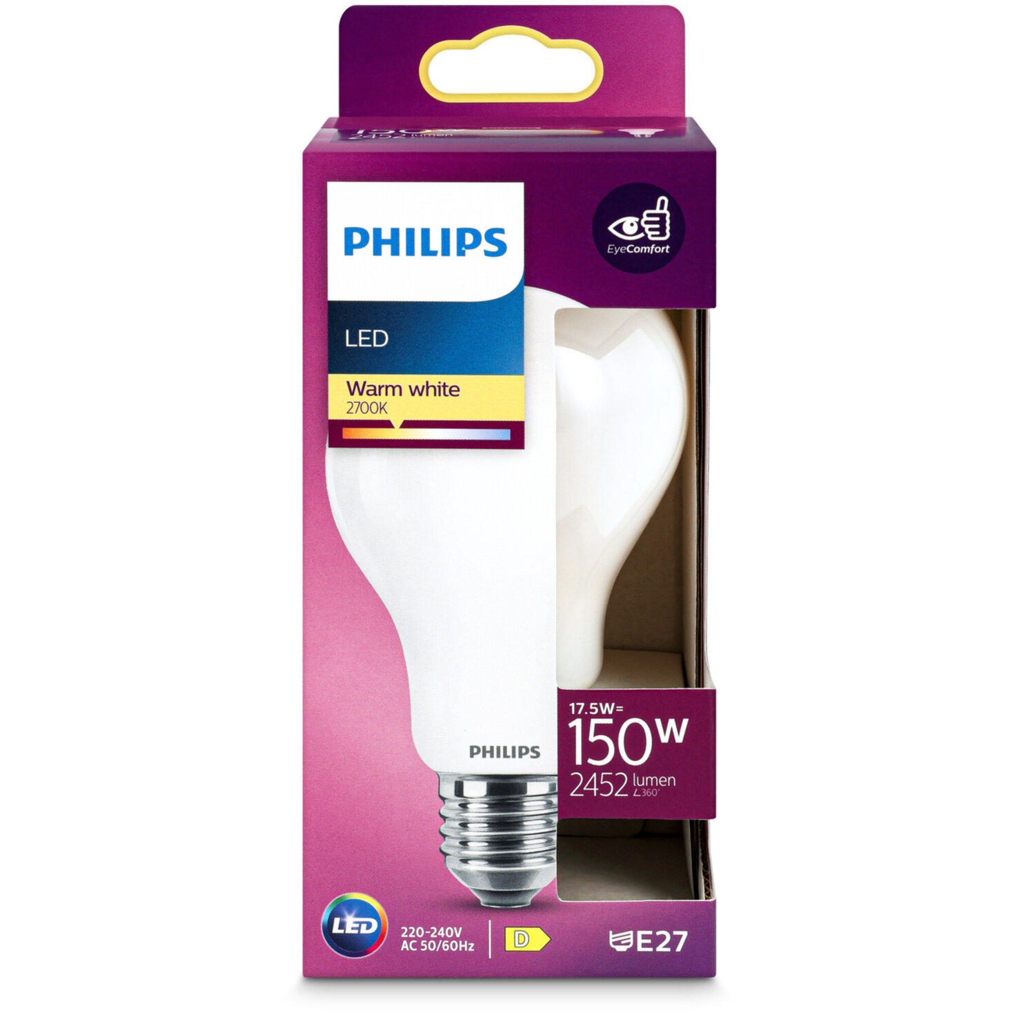 Philips LED-Kolben E27 warmweiss 17.5 W