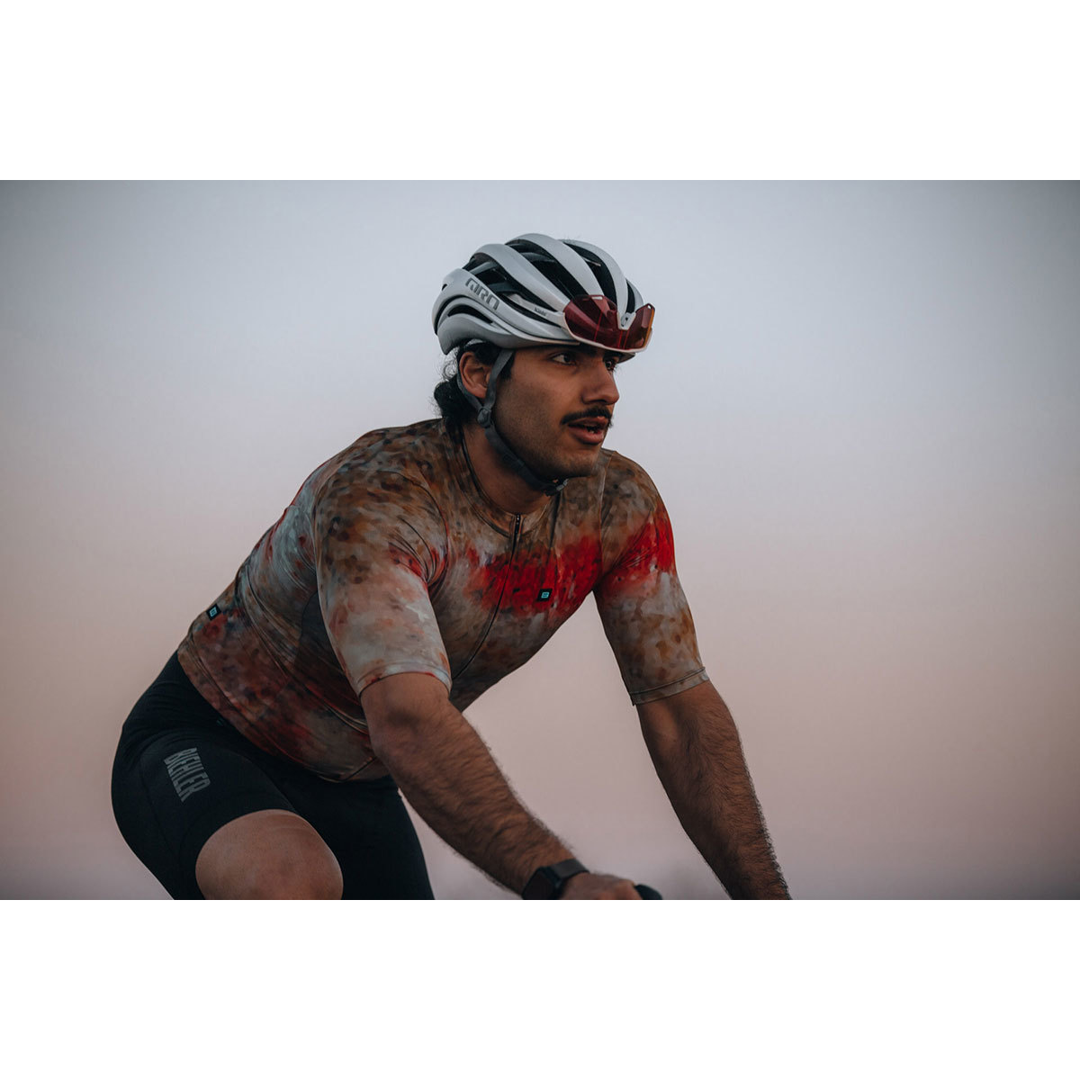 Biehler Supreme H.A.S. Fietsshirt Korte Mouwen Donkergroen/Rood Heren