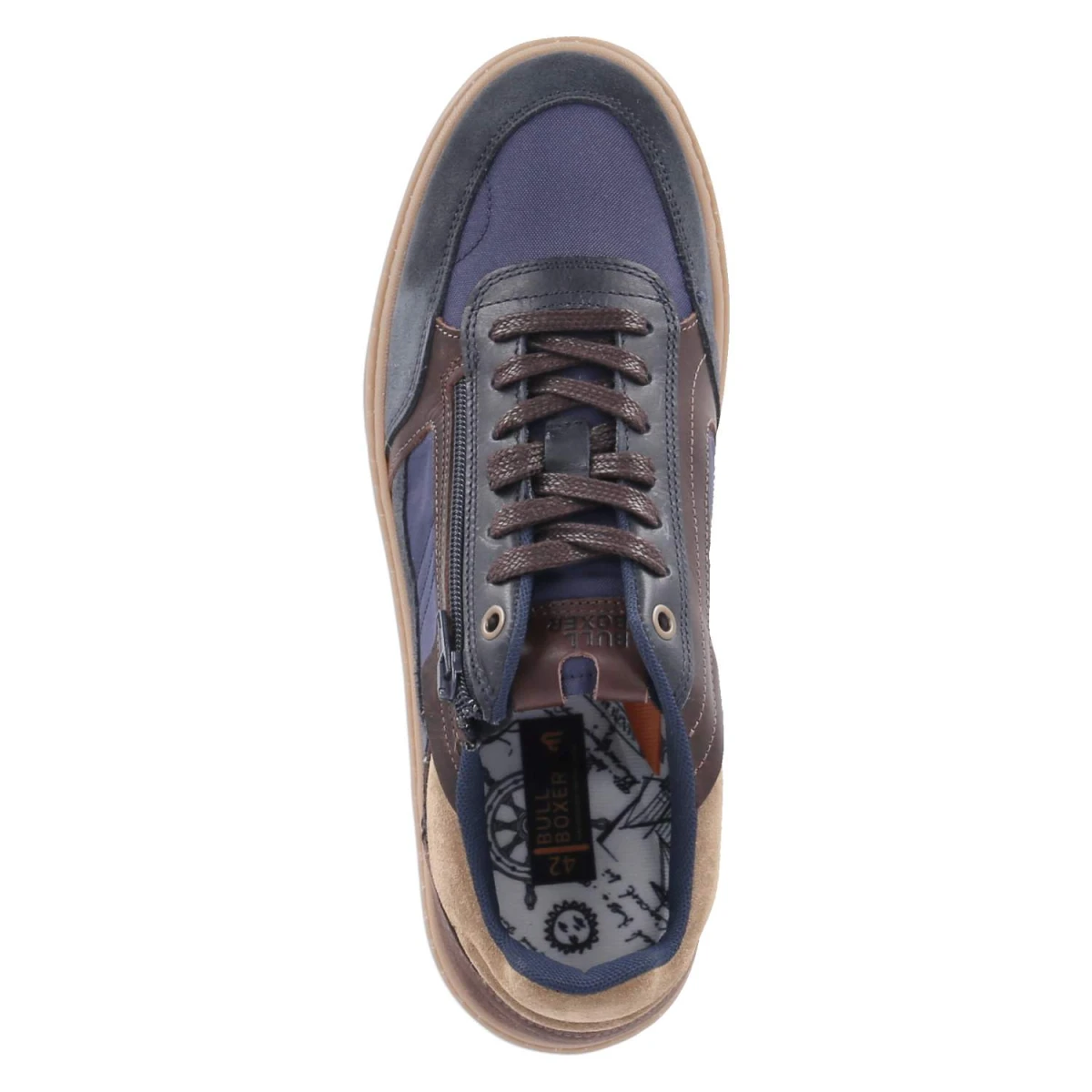 BullboxerLow Sneaker - Navy-Brown