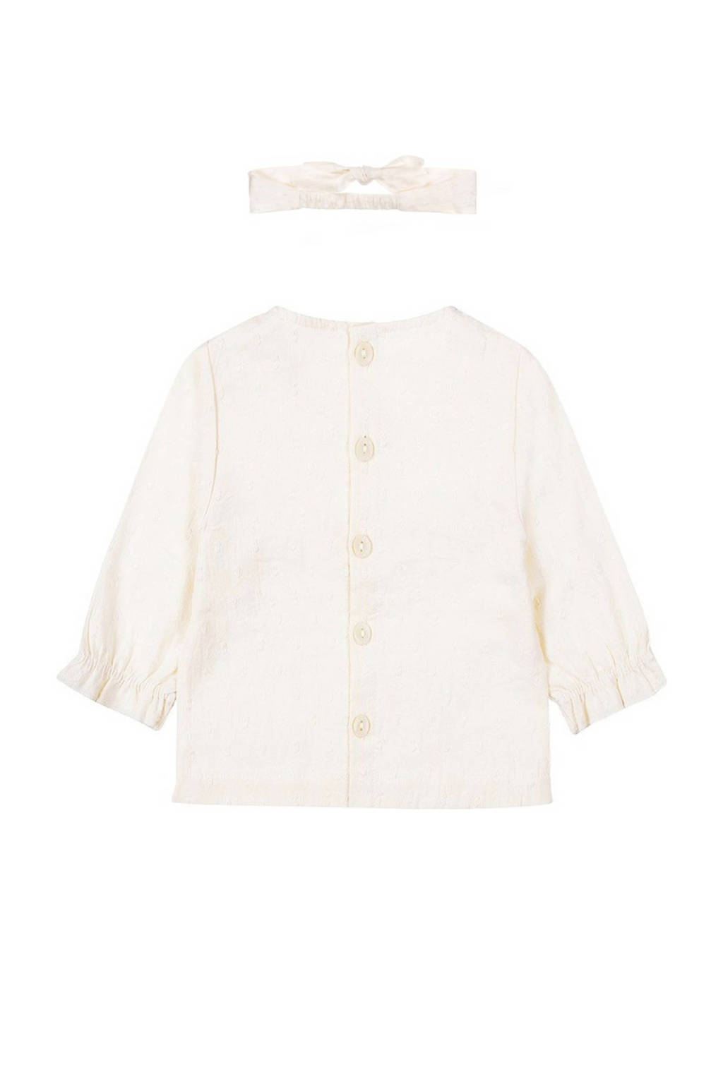 Dirkje blouse + haarband beige