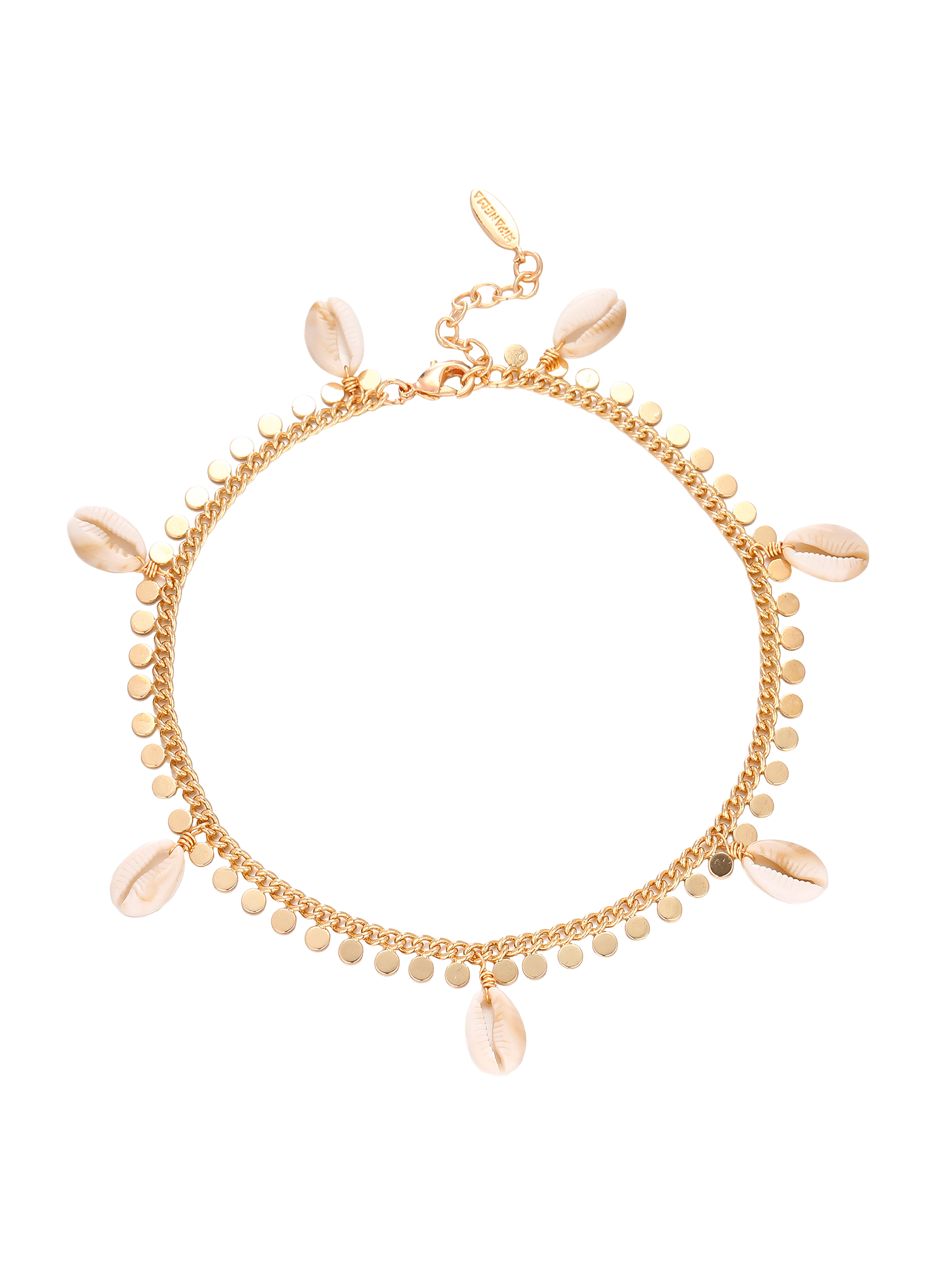 PATCHANGA - Collier pampilles et coquillages en laiton | Doré