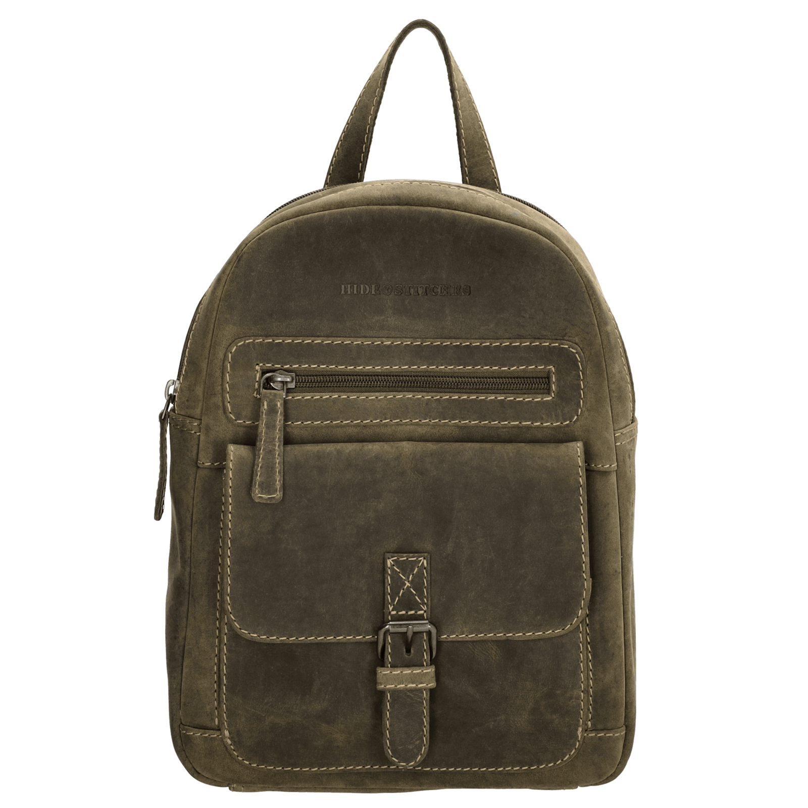 Hide & Stitches Idaho Rugzak Olijfgroen