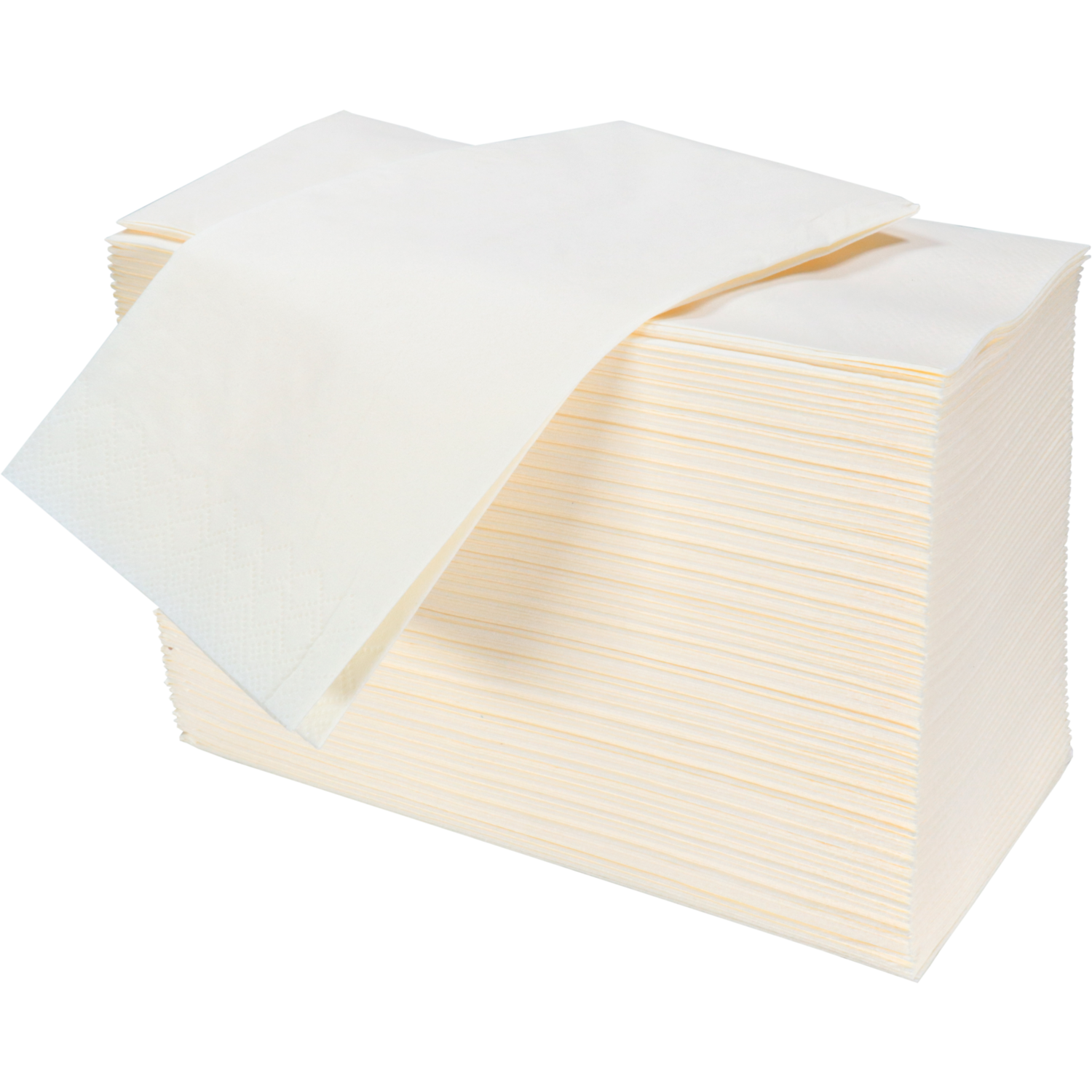 Servet, 1/8 kopvouw, 3-laags, 40x40cm, cellulose, crème