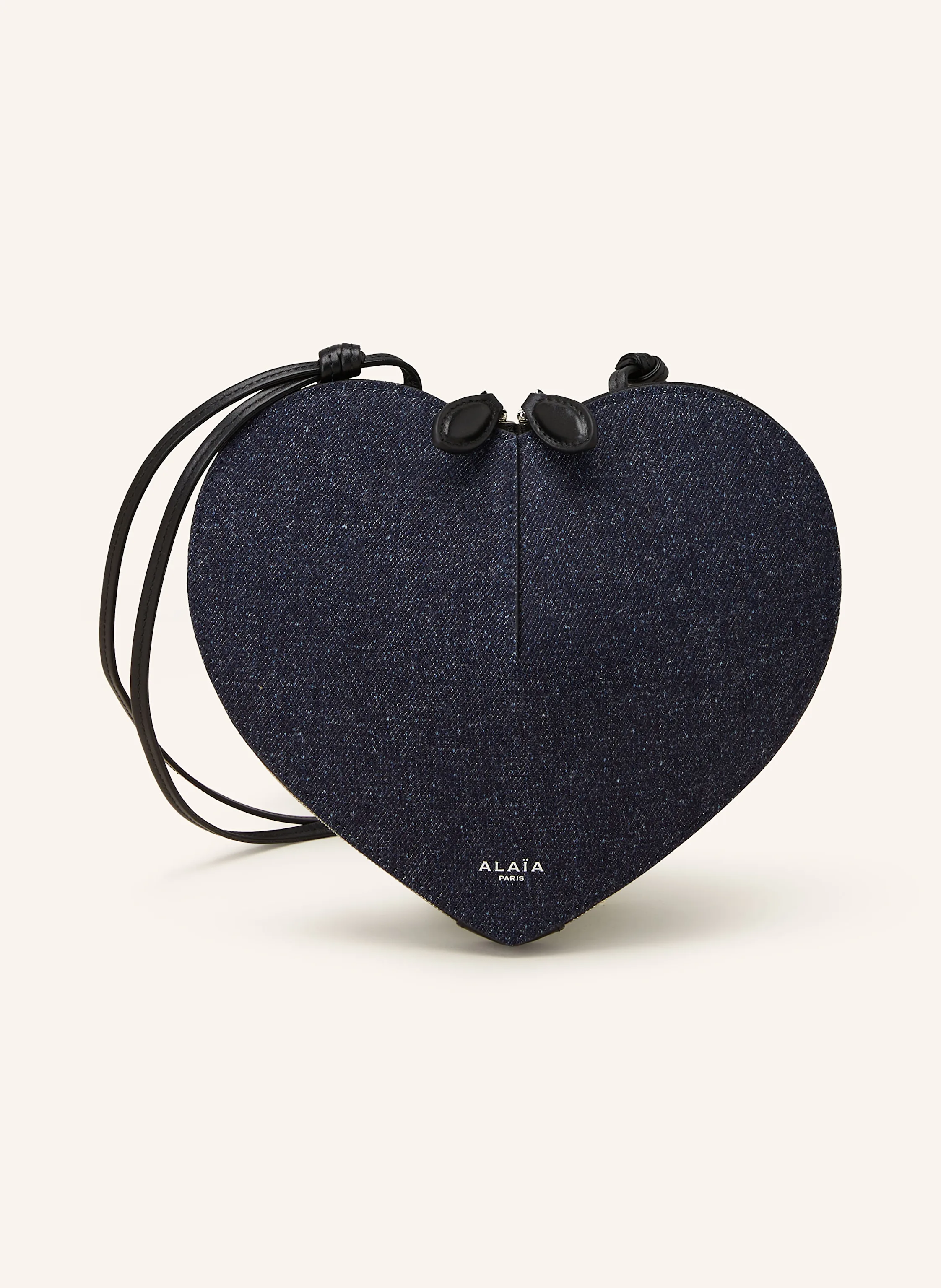 ALAÏA Umhängetasche LE COEUR in Jeansoptik