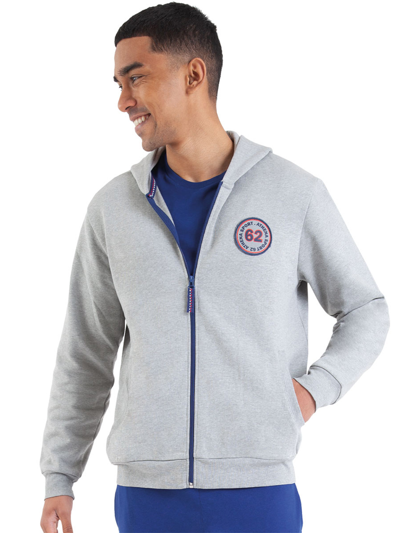 Veste zippée à capuche en molleton
