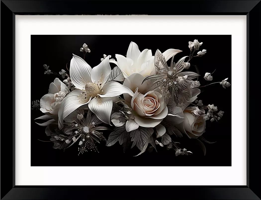Wandbild 30 x 40 cm Crystel Flowers IV