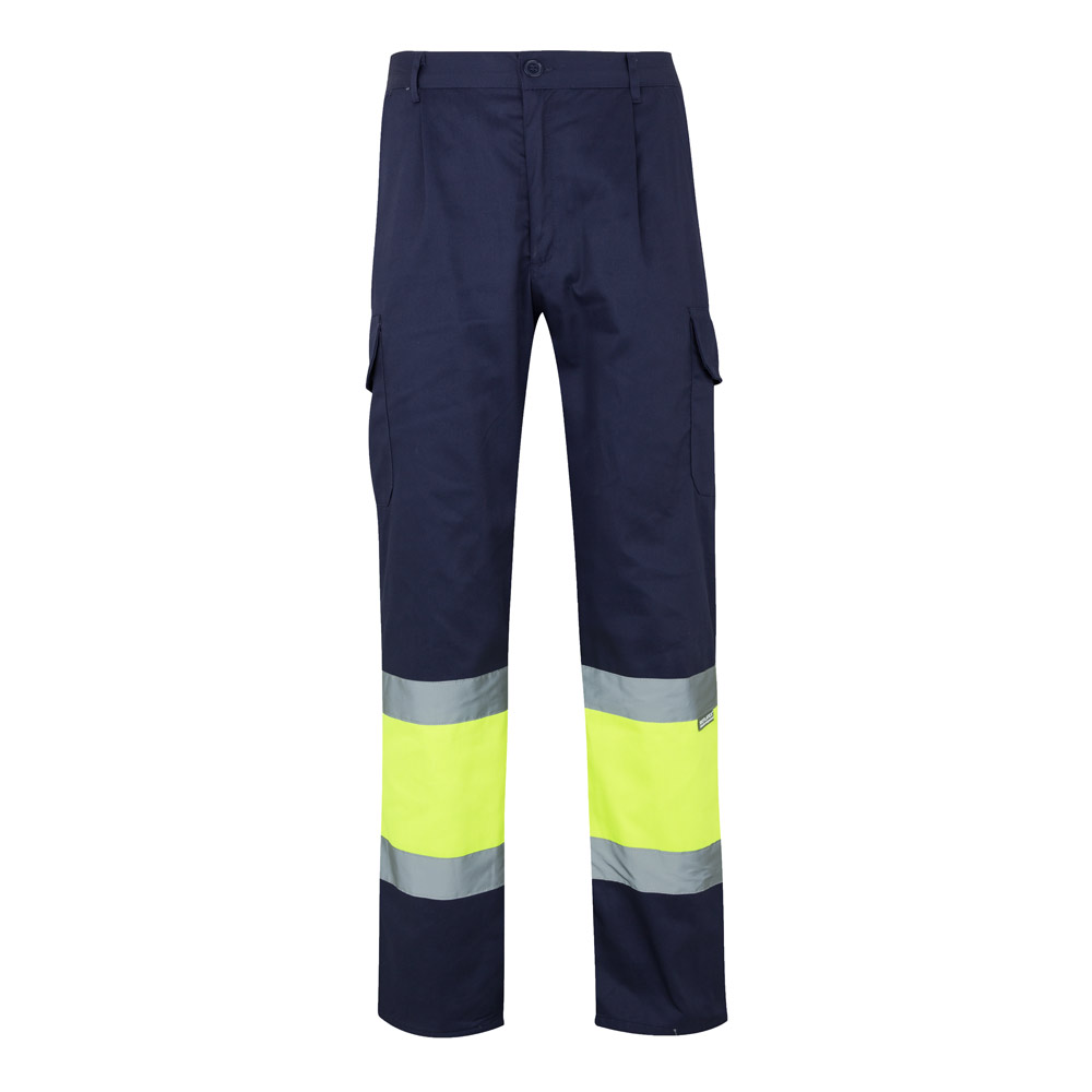 Velilla 36052 - Pantalon bicolore en sergé (210g/m²), doublé, multi-poches, en coton (20%) et polyester (80%)