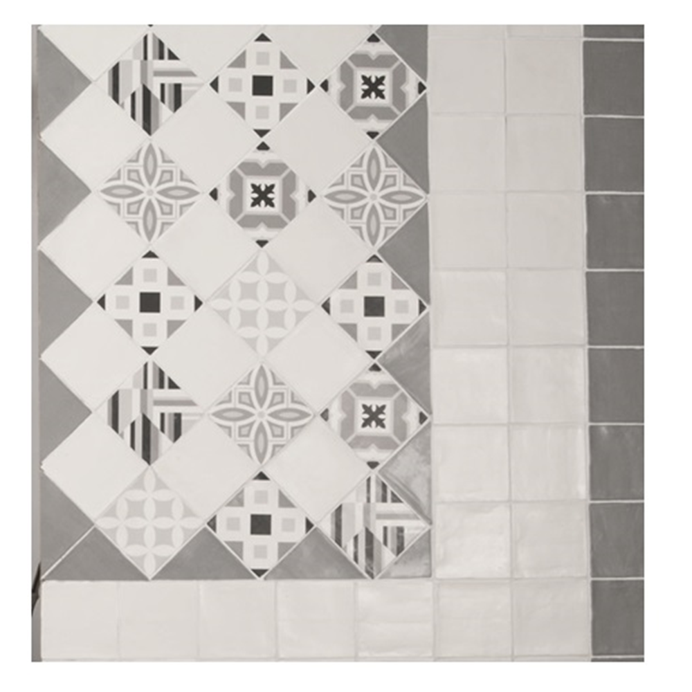 Terre d'Azur Madelaine wandtegel 13x13cm wit - 30 stuks per doos