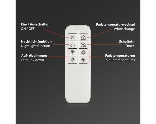 LED plafondlamp CCT dimbaar 55W 4400 lm 2700-5000 K 10,5x104x9 cm zwart + afstandsbediening + nachtlampfunctie + timer