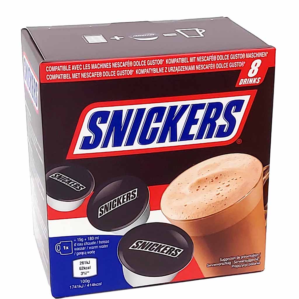 Snickers Dolce Gusto Kapseln 8 Tassen 120g MHD:29.7.25