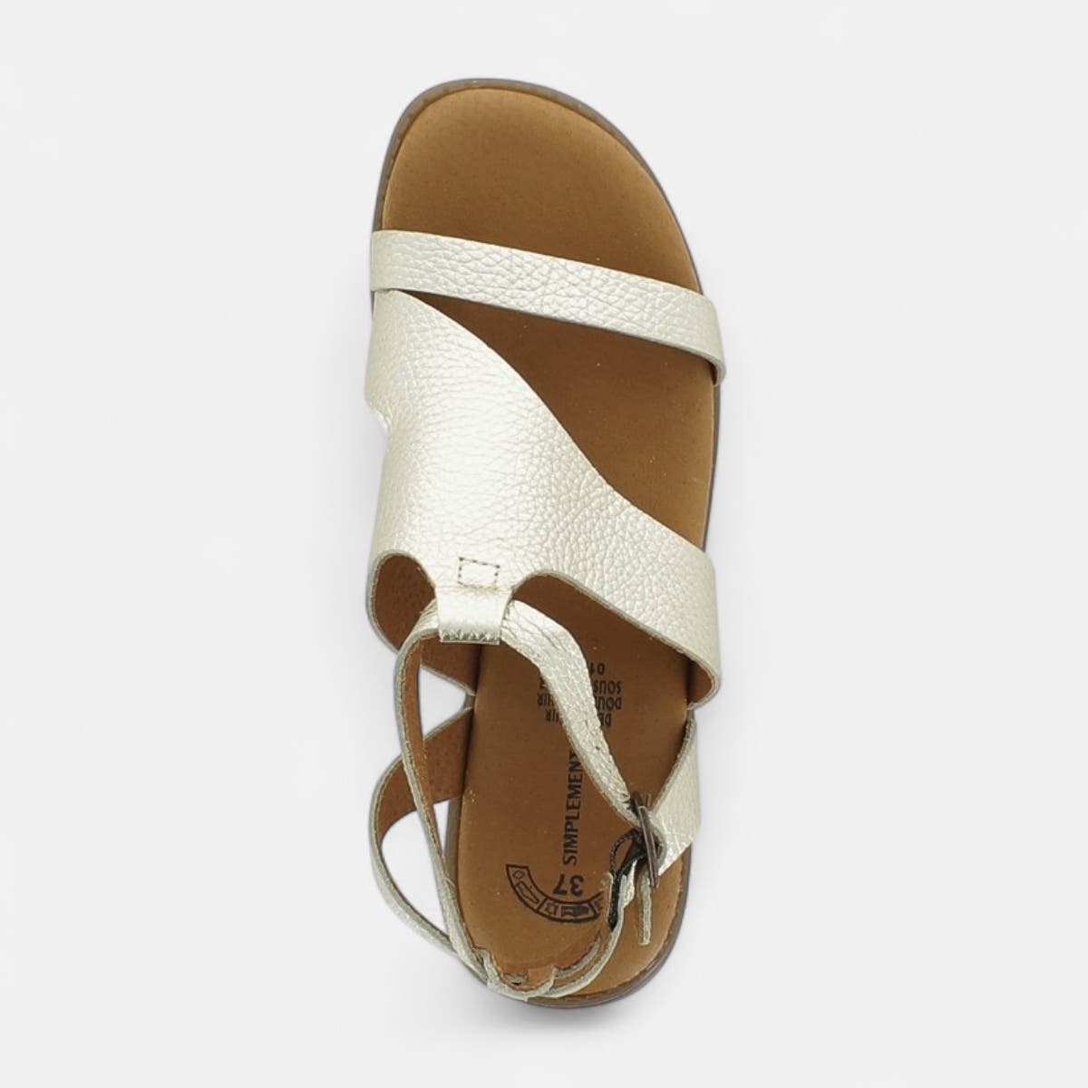 Sandales Femme en cuir or