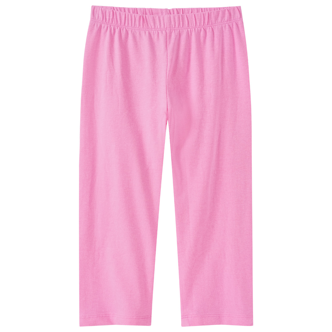 Famy 2 Mädchen Capri-Leggings im Basic-Look rosa / weiss