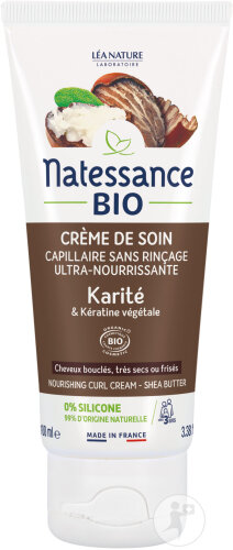 Natessance Bio Crème De Soin Capillaire Sans Rinçage Ultra-Nourrissante Cheveux Bouclés 100ml