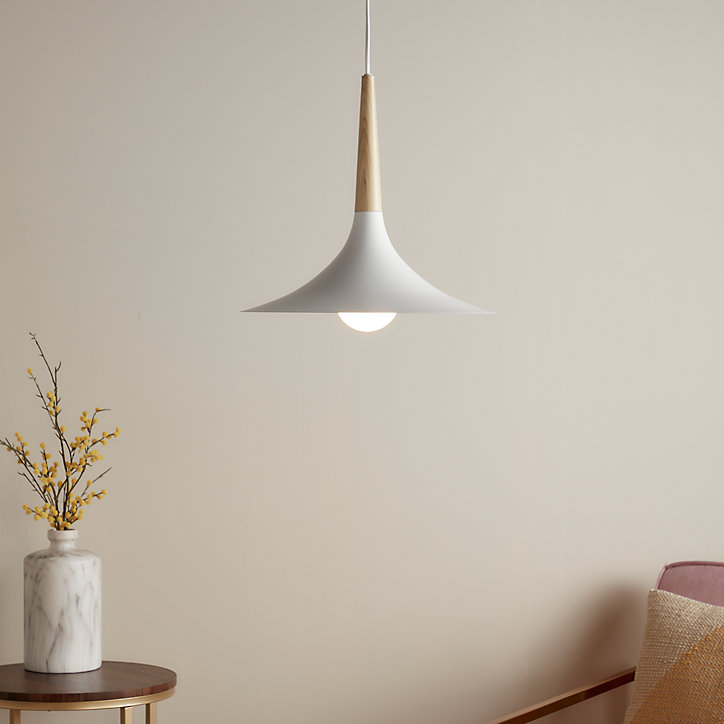Suspension Arraqis E27 IP20 blanc 38cm