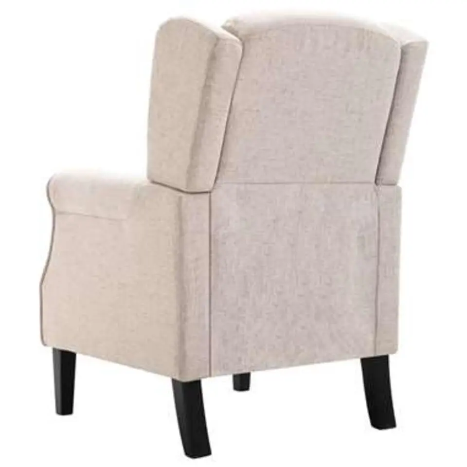 VIDAXL Fauteuil stof beige
