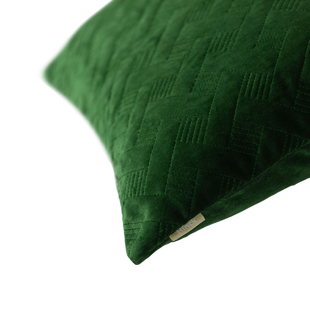 Kussen velours Grids forrestgreen