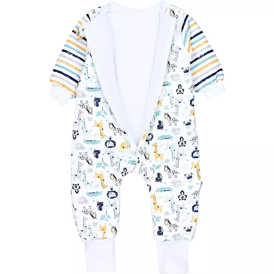 TupTam Baby Schlafsack mit Beinen und Ärmel Winter grünorange