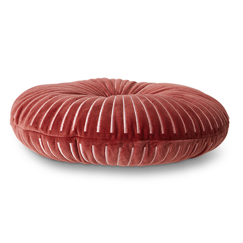 Sierkussen Round Ripple burgundy