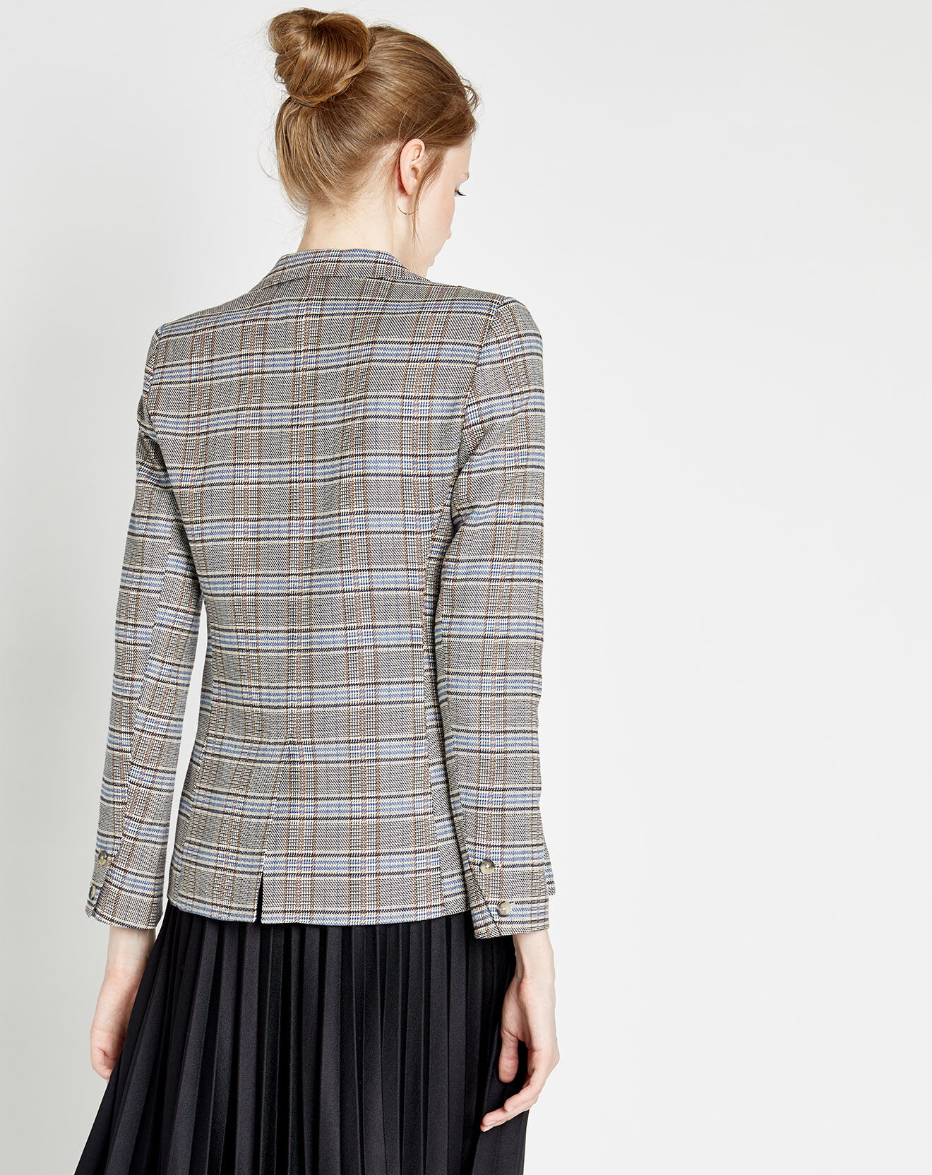 Caroll Blazer Fanelly imprimé Prince-de-Galles bleu/beige/marron