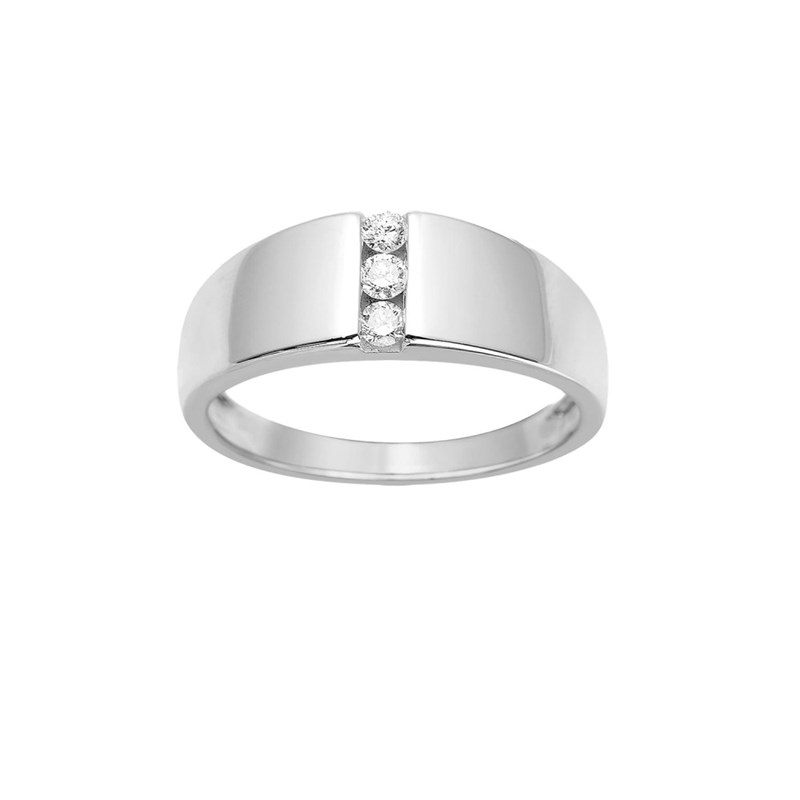 Bague Femme - Or 18 Carats - Diamant 0,12 Carats