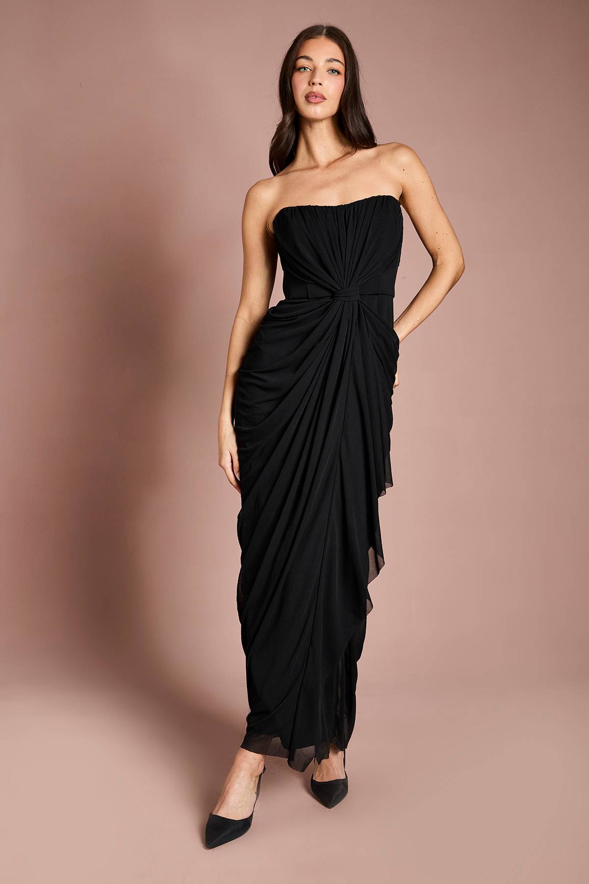 Coast Robe Maxi Collective Contour À Détail Corset