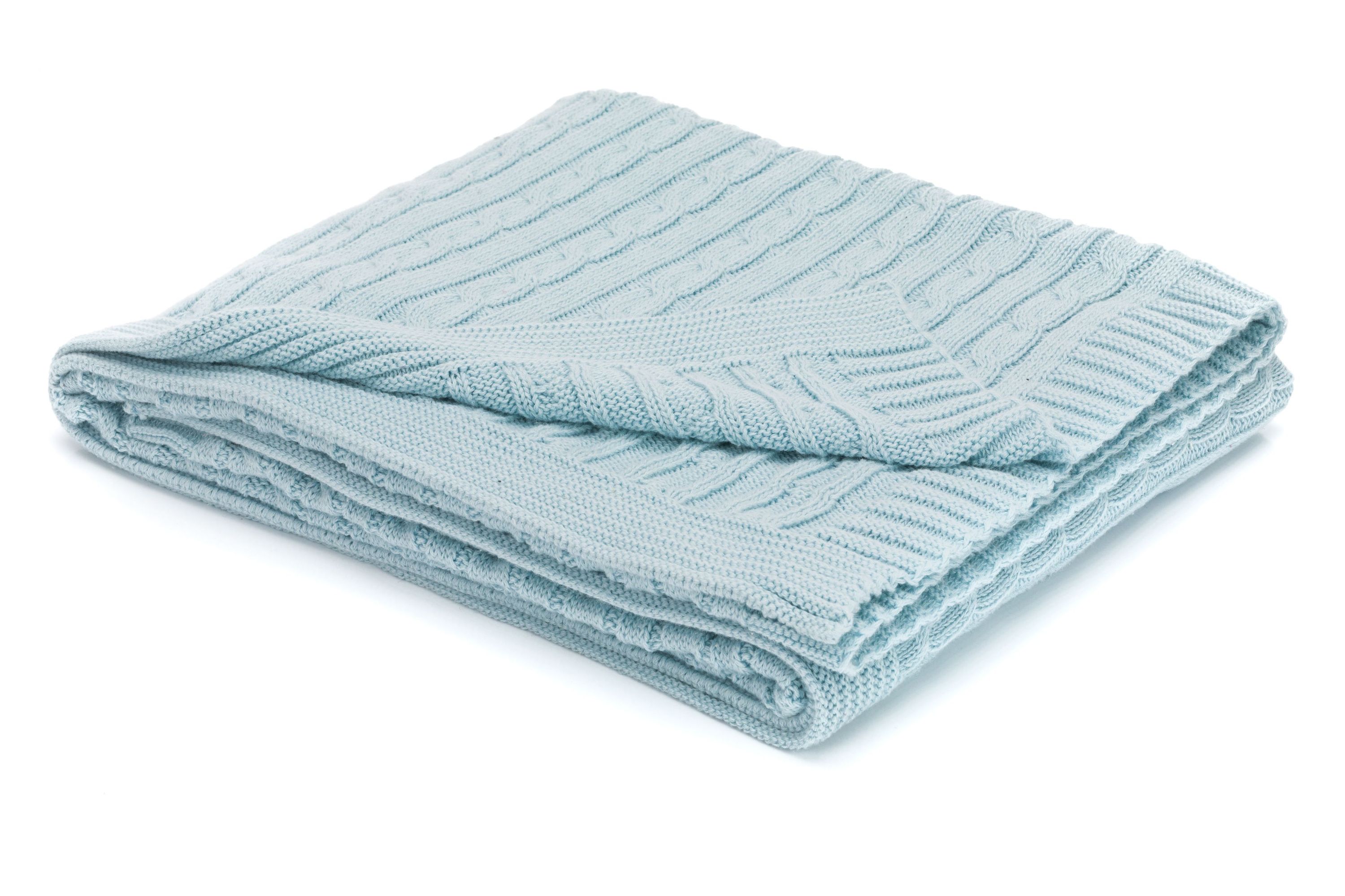Strickdecke BLAU