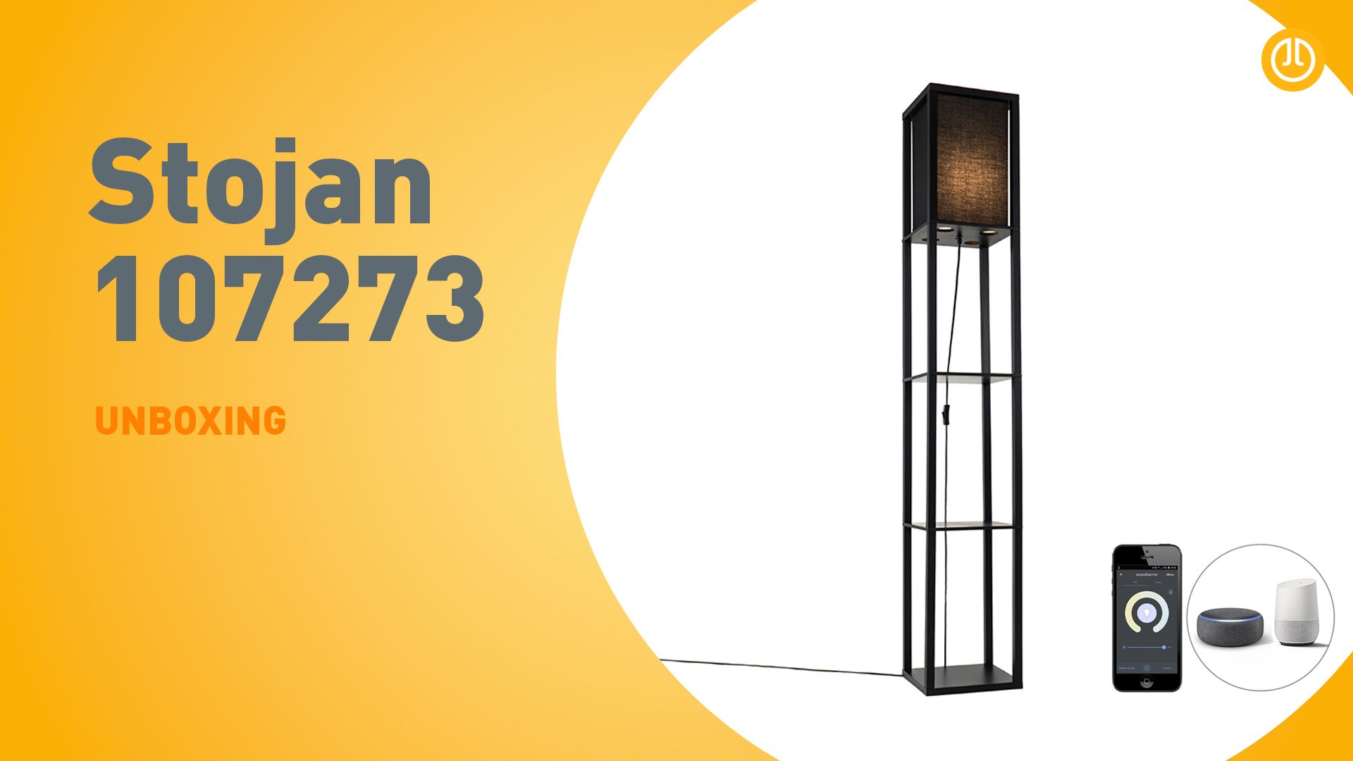 Smart vloerlamp zwart incl. Wifi A60 - Stojan