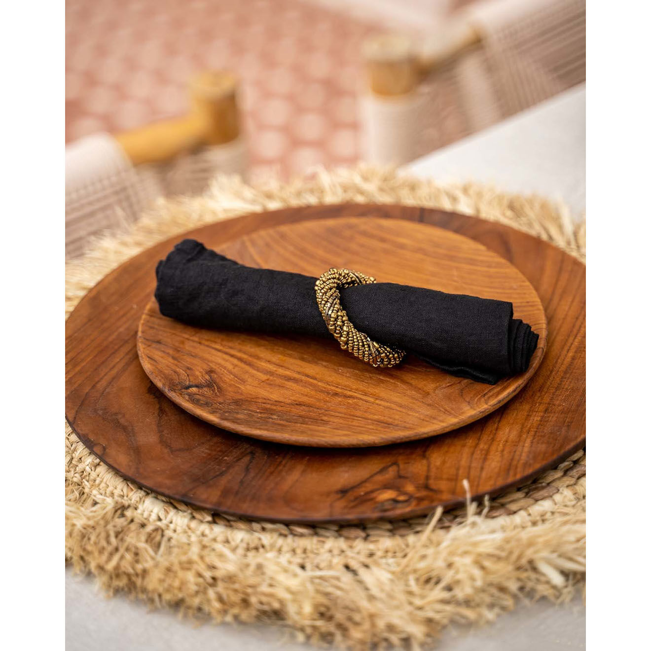Bazar Bizar Assiette ronde Teak Root beige - D.24.5 cm