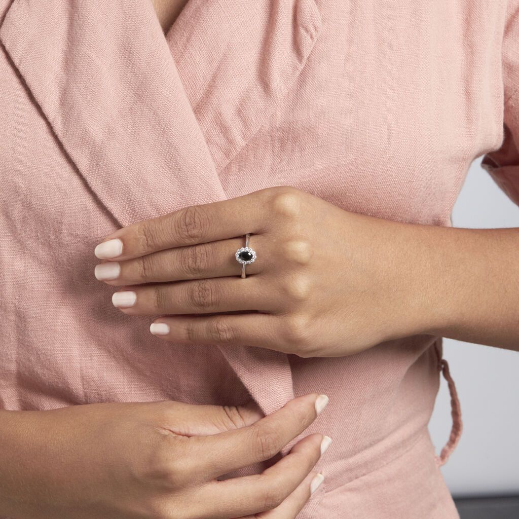 Bague Solitaire Eulalio Argent Blanc Oxyde De Zirconium
