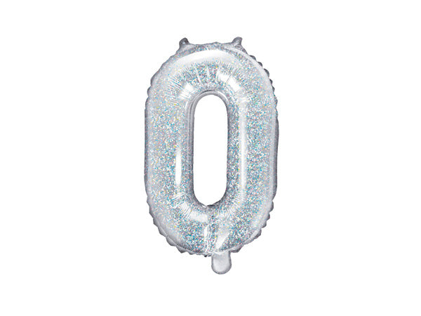 Folie Ballon Letter O Holografisch Leeg 35cm