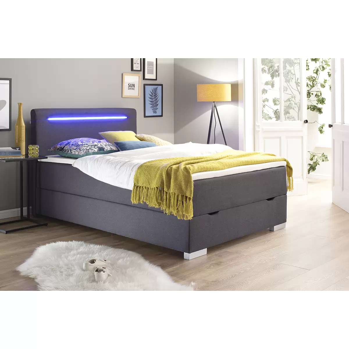 Boxspringbett Las Vegas I 140x200 Anthrazit