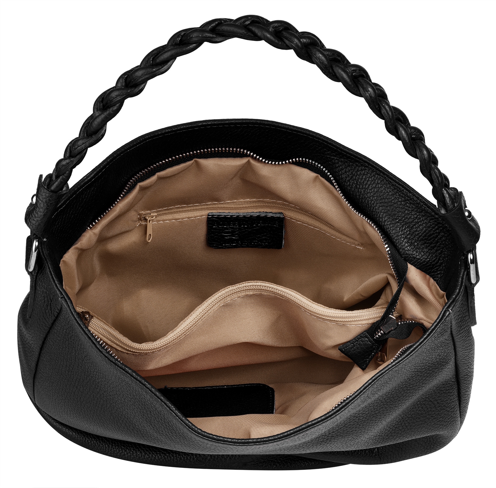 Samantha Look Henkeltasche echt Leder, Made in Italy