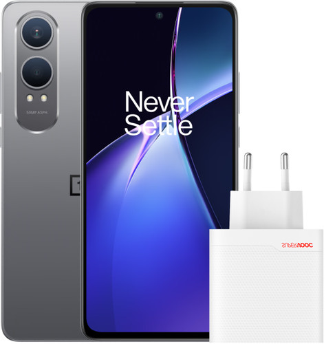 OnePlus Nord CE 4 Lite 256GB Grijs 5G + OnePlus Oplader 80W met 2 Poorten + Usb C kabel