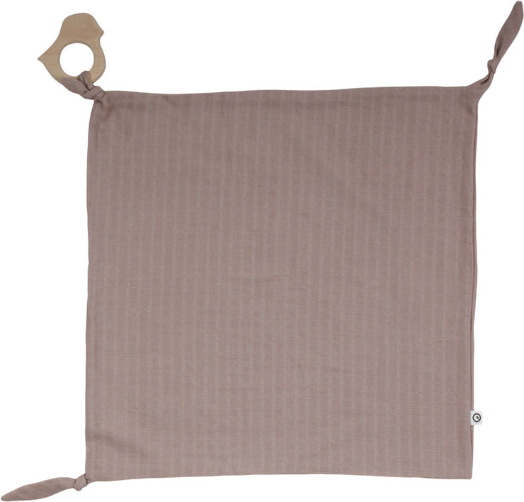 Müsli by Green Cotton Figure blankie teether Rose wood