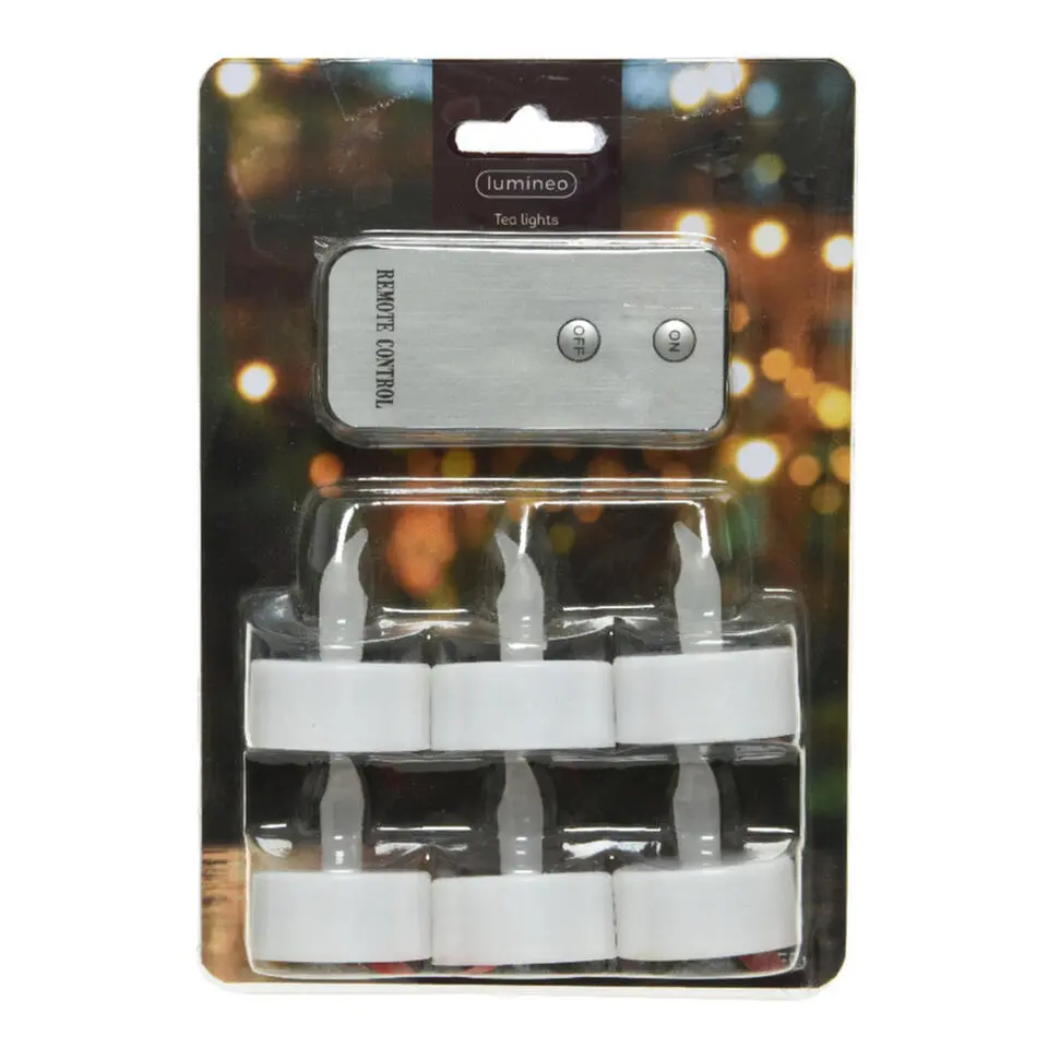 Lumineo LED waxinelichtjes - 6x stuks - wit