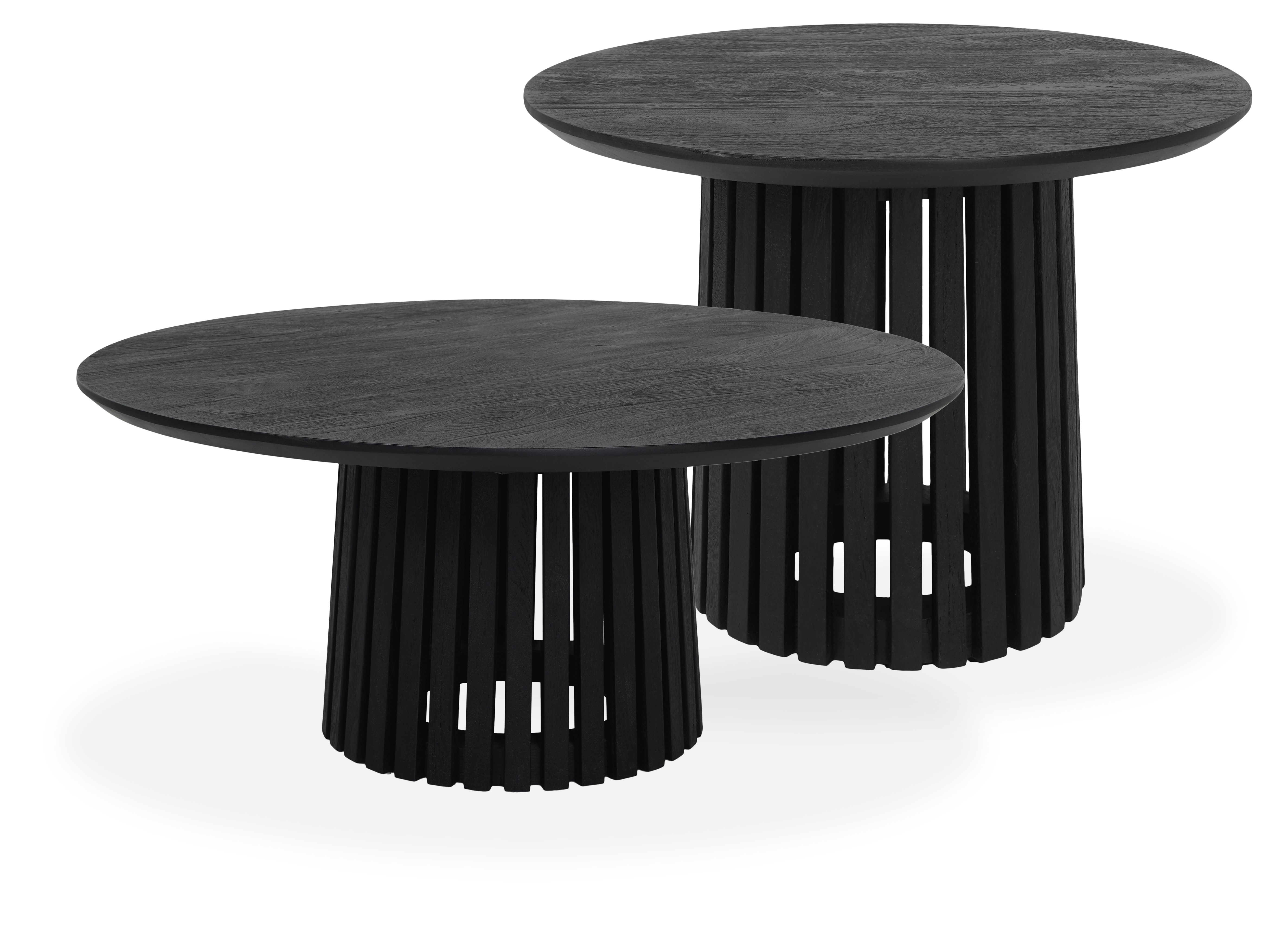 Salontafelset Zwart Burundi ⌀90  x H40 cm